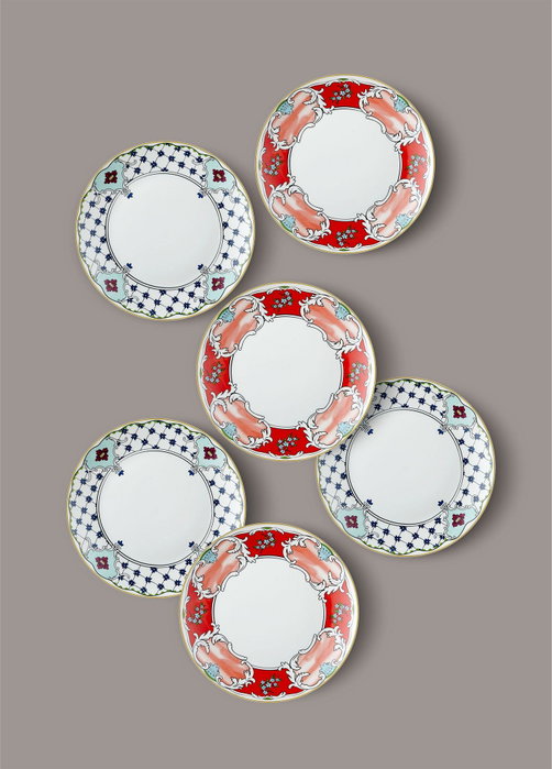 Hermia Set de Platos de Postre Multicolor 6 Piezas Hermia Set de Platos de Postre Multicolor 6 Piezas